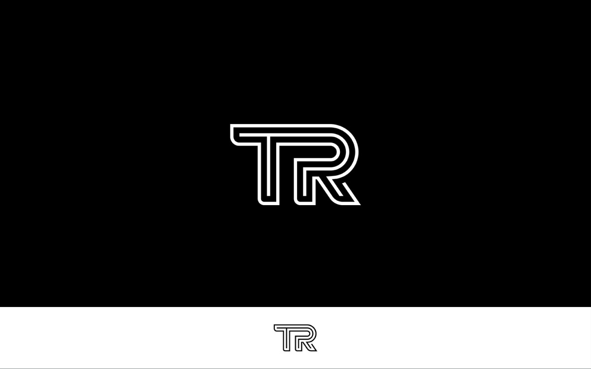 TR | Monogram logo design, Text logo design, Typographic logo