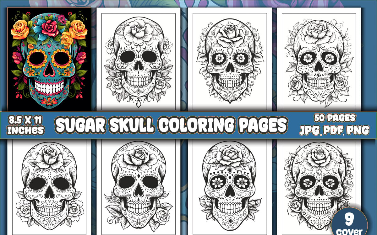 sugar skulls coloring pages