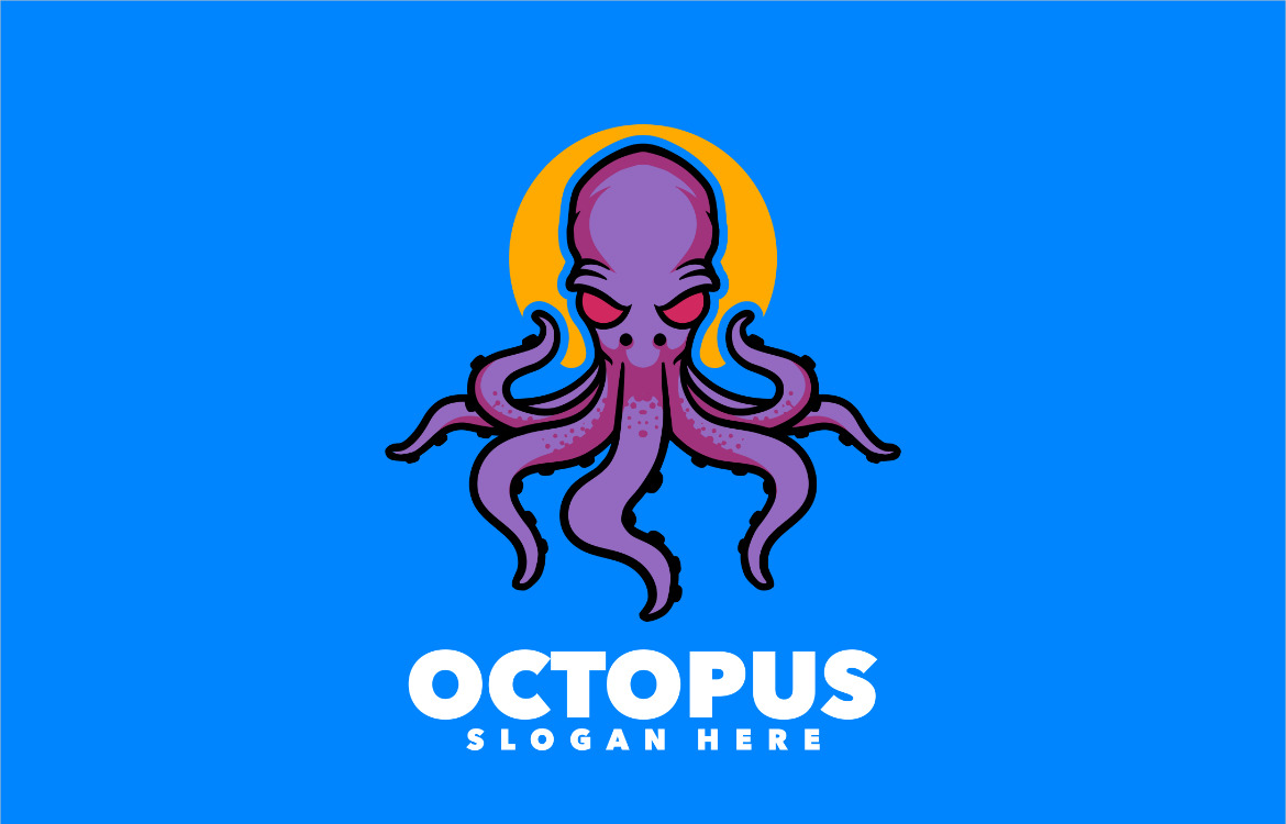 Black octopus logo design on Craiyon
