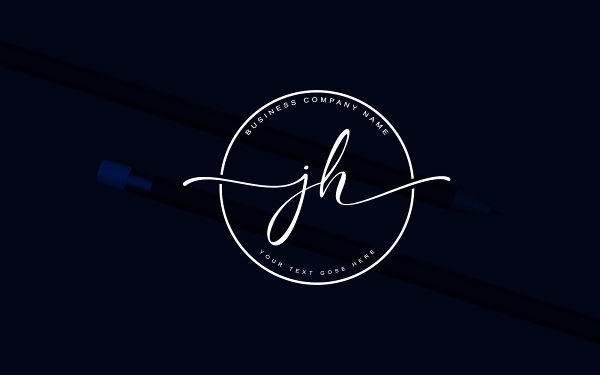 Lettre Jh Logo Design Modèle Illustration Vectorielle | Vecteur Premium