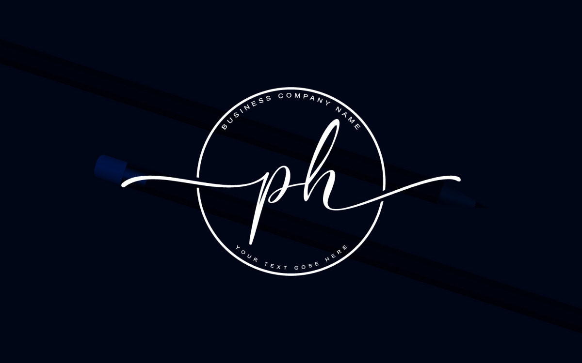Monogram PH Logo Design Graphic by Greenlines Studios · Creative Fabrica
