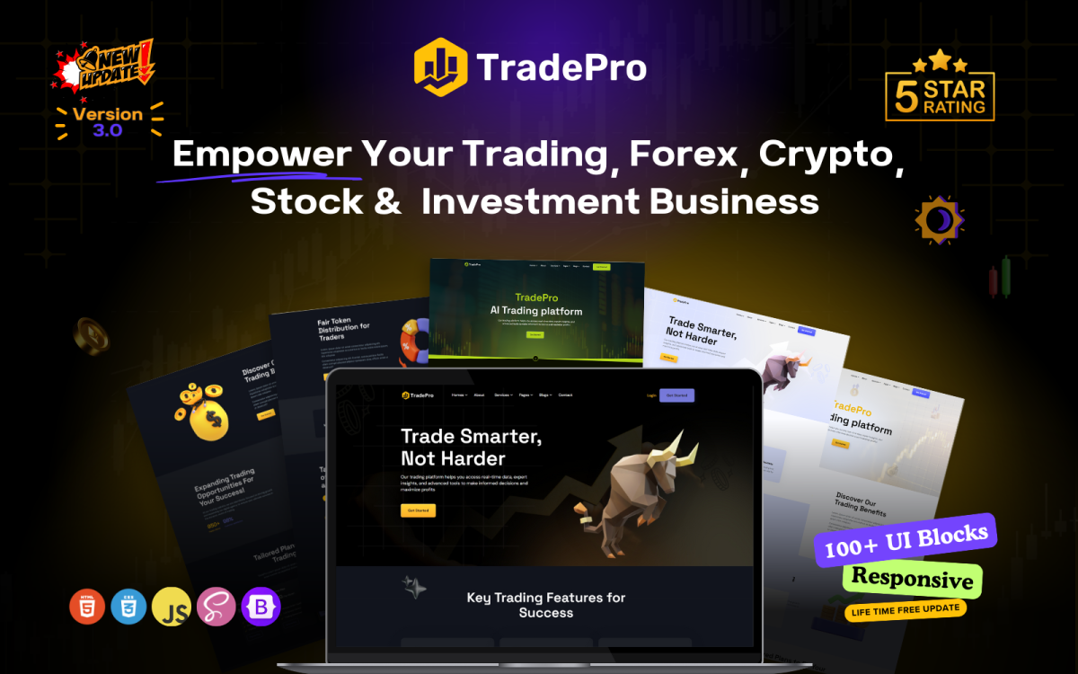 TradePro - The Ultimate HTML Template for Trading, Forex, Cryptocurrency,  and Investment
