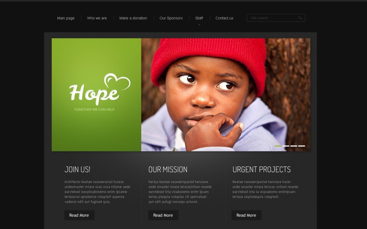 Child Charity Website Template #37350 TemplateMonster