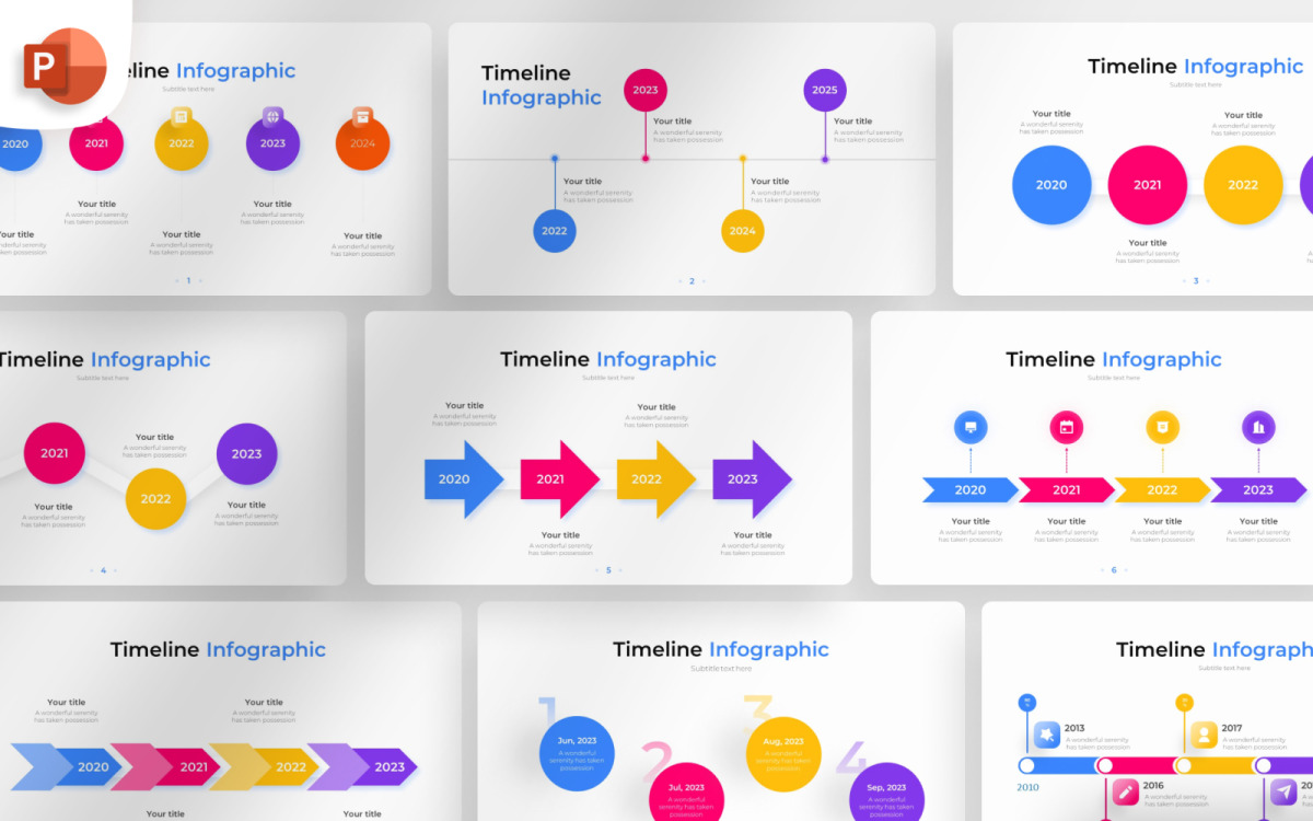 plantilla de línea de tiempo de powerpoint