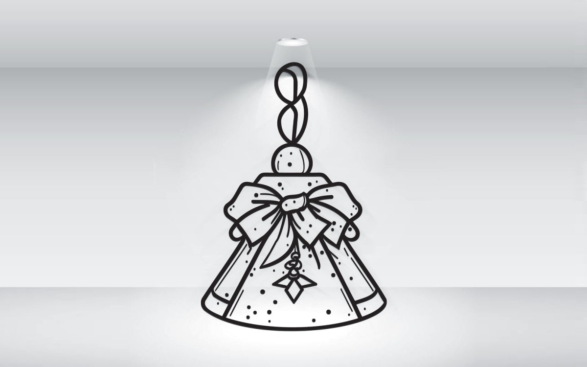 Christmas bell graphic New Year black white sketch isolated illustration  vector Stock Vector Image & Art - Alamy