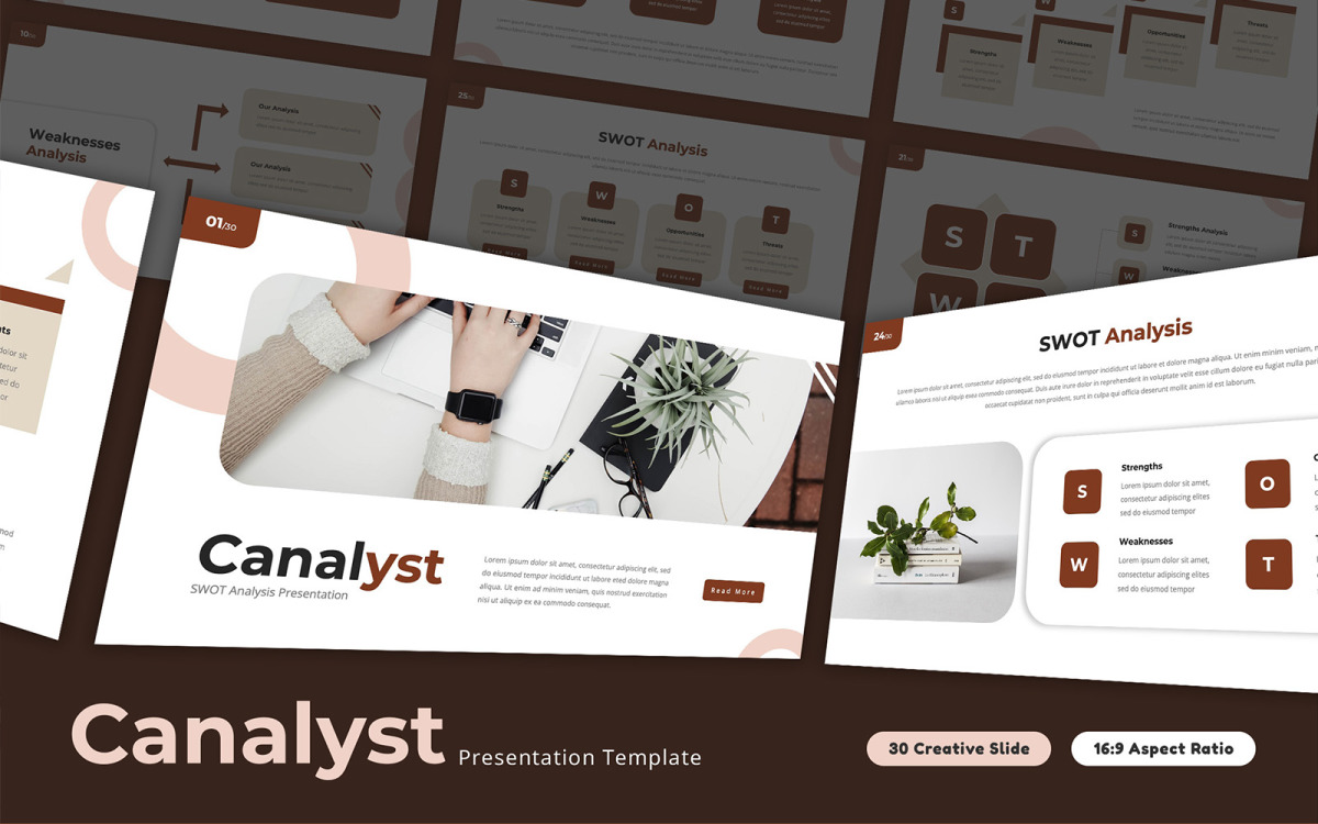 Canalys - Шаблон SWOT-анализа PowerPoint