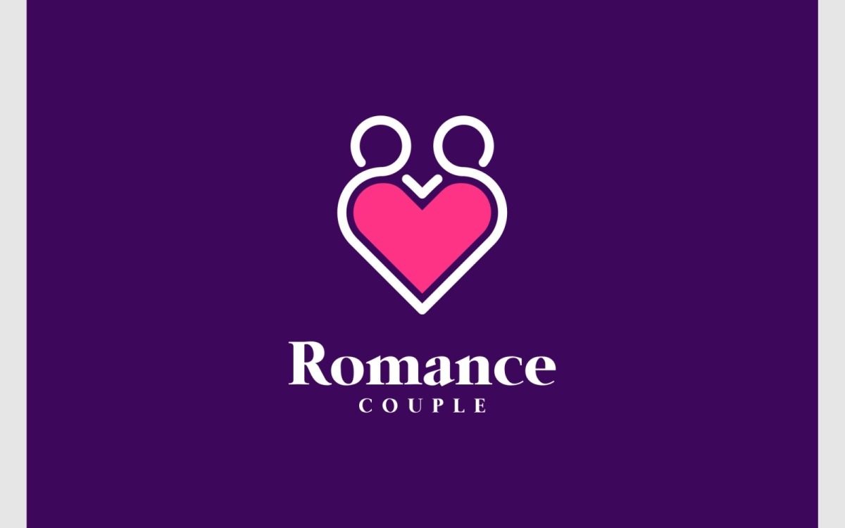 love romantic people logo design concept template 611086 Vector Art at  Vecteezy