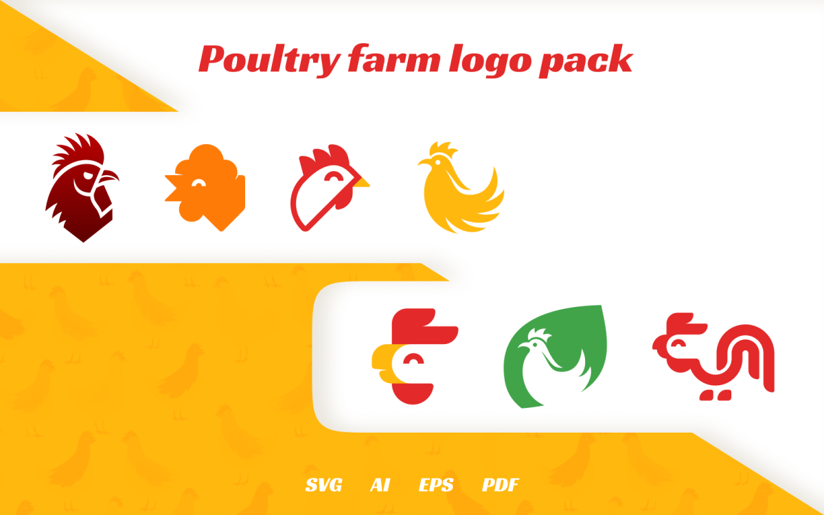 Set Poultry Farm Logo Vector & Photo (Free Trial) | Bigstock