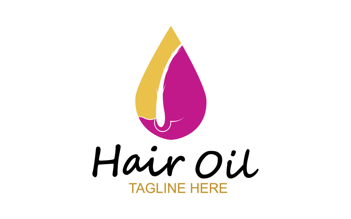 Hair oil health logo vector template v19 - TemplateMonster