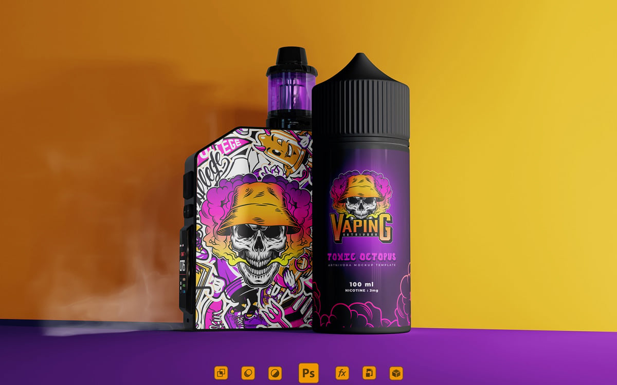 vape mockup Electronic cigarette mockup vape