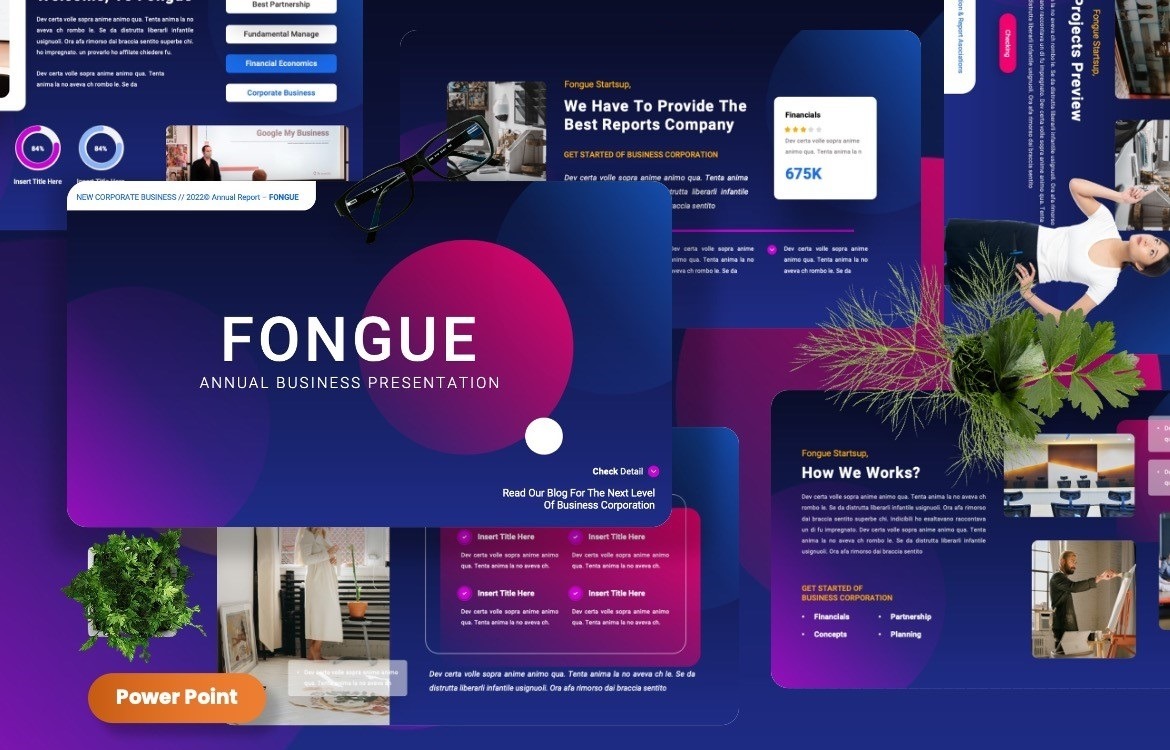 Fongue - Annual Business Powerpoint Template