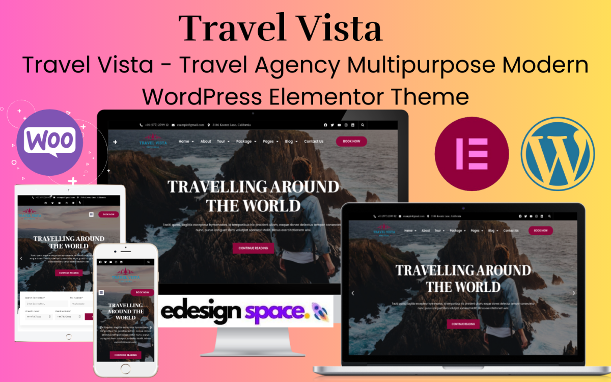 Travel Vista — многофункциональная современная тема WordPress Elementor для  туристического агентства