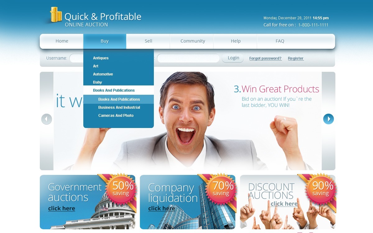 Live Auction Website Template