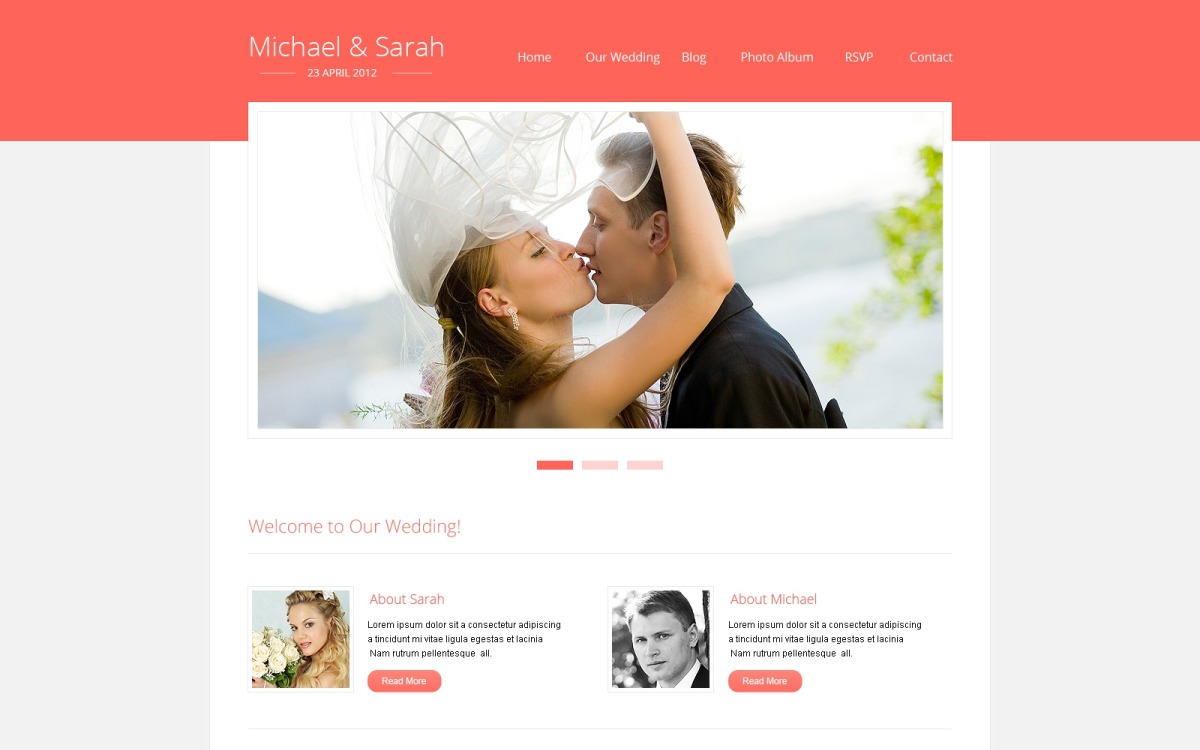 Wedding Album site Template 39793 TemplateMonster