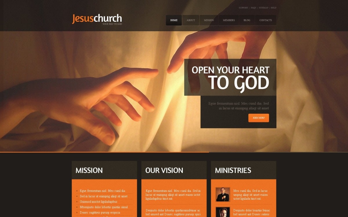 Religious Website Template 39921 TemplateMonster