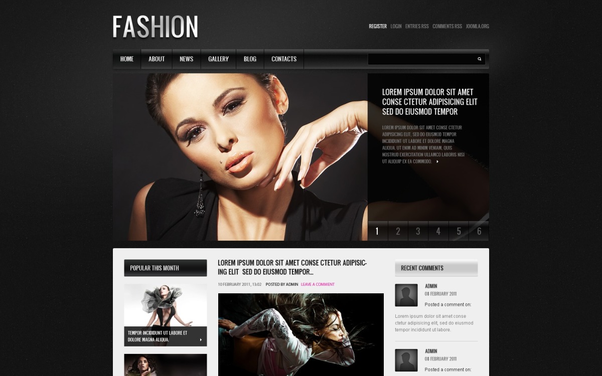 Model Agency Joomla Template #40008 - TemplateMonster