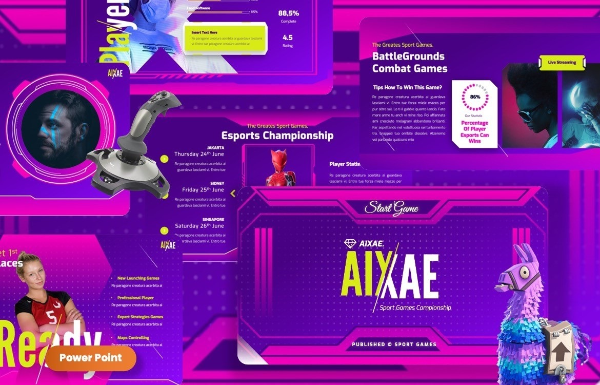 Aixae - Шаблон PowerPoint для спортивных игр