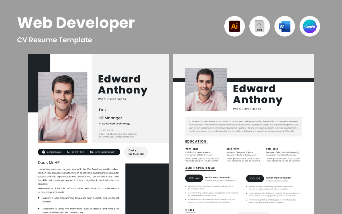 Resume Web Developer V3 ile i ba vurunuzu geli tirin