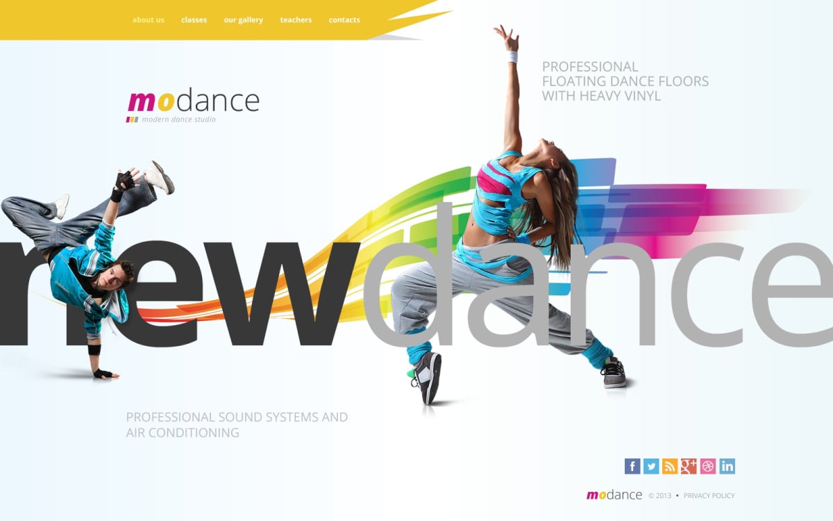 Dance Studio Website Template #45859 TemplateMonster