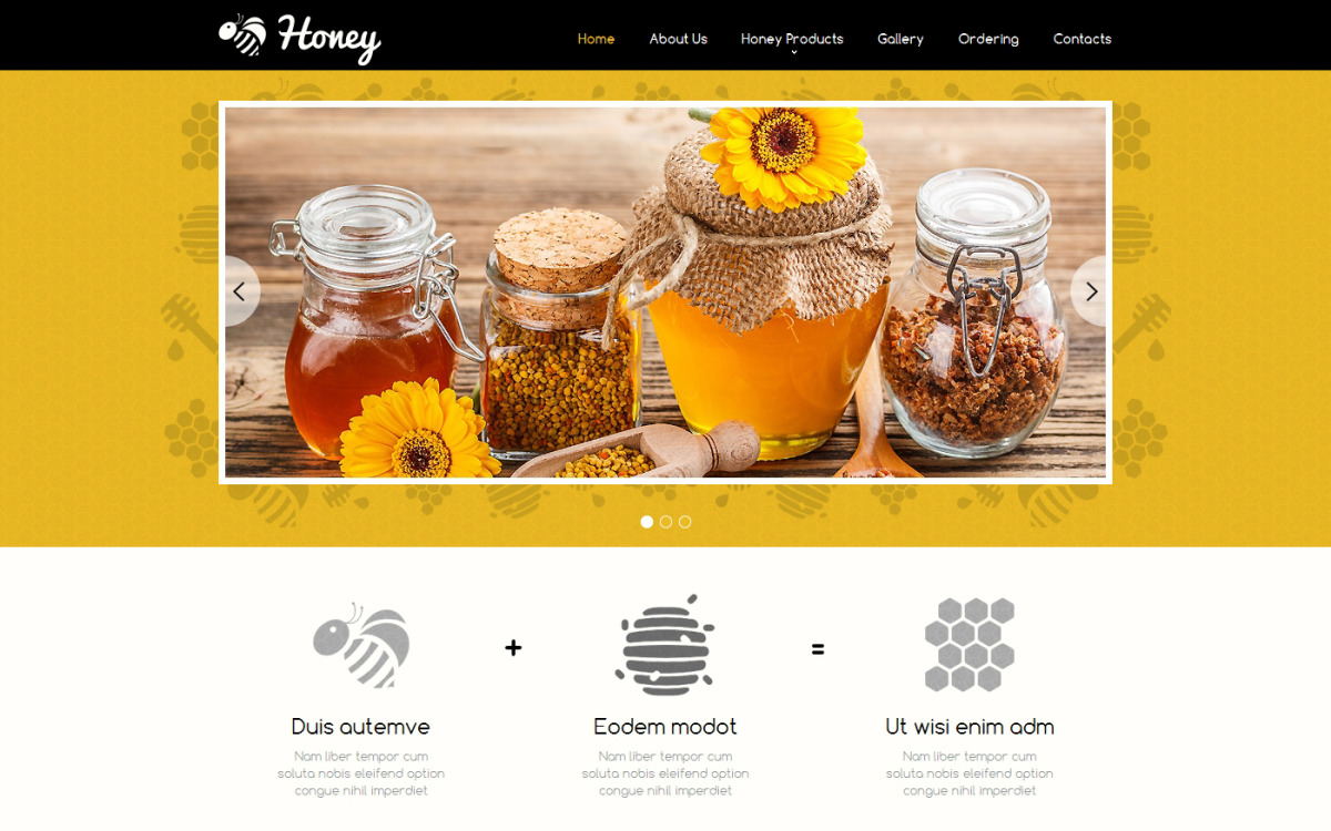 Honey Store Responsive site Template TemplateMonster