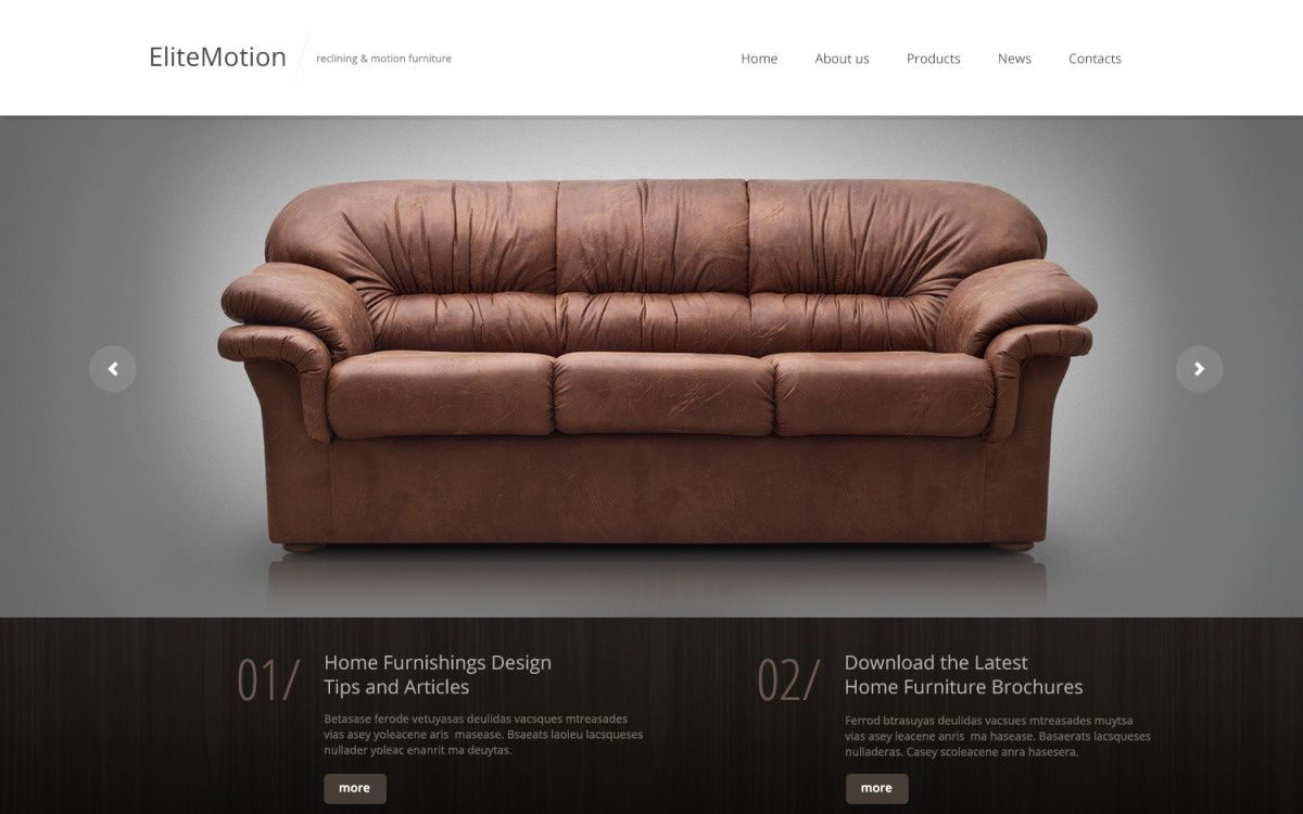 Furniture Responsive site Template TemplateMonster