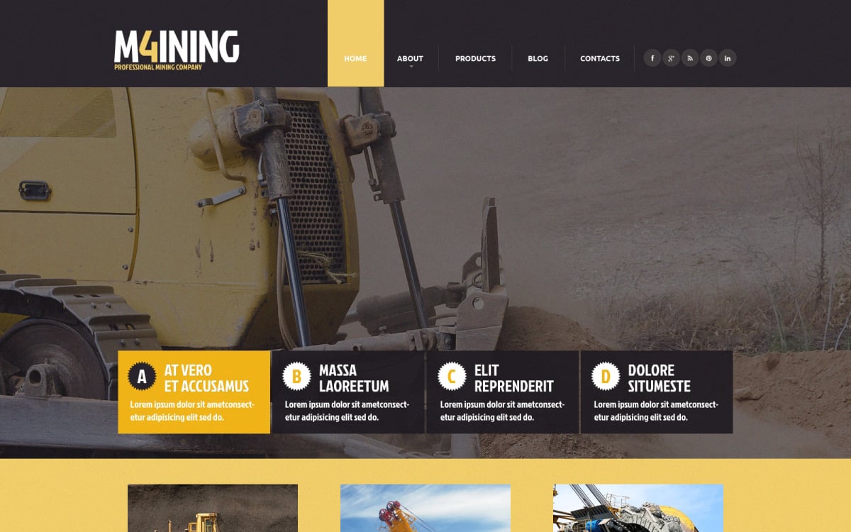 Mining Company Responsive Website Template TemplateMonster