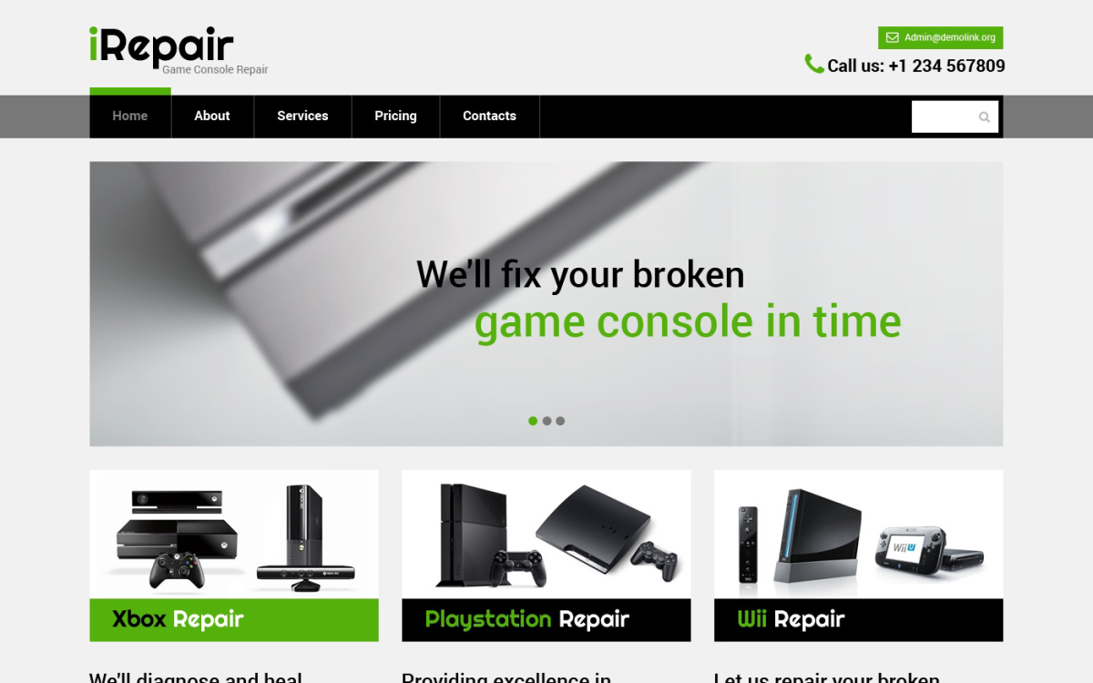  Computer Repair Responsive Website Template Free Download Download 