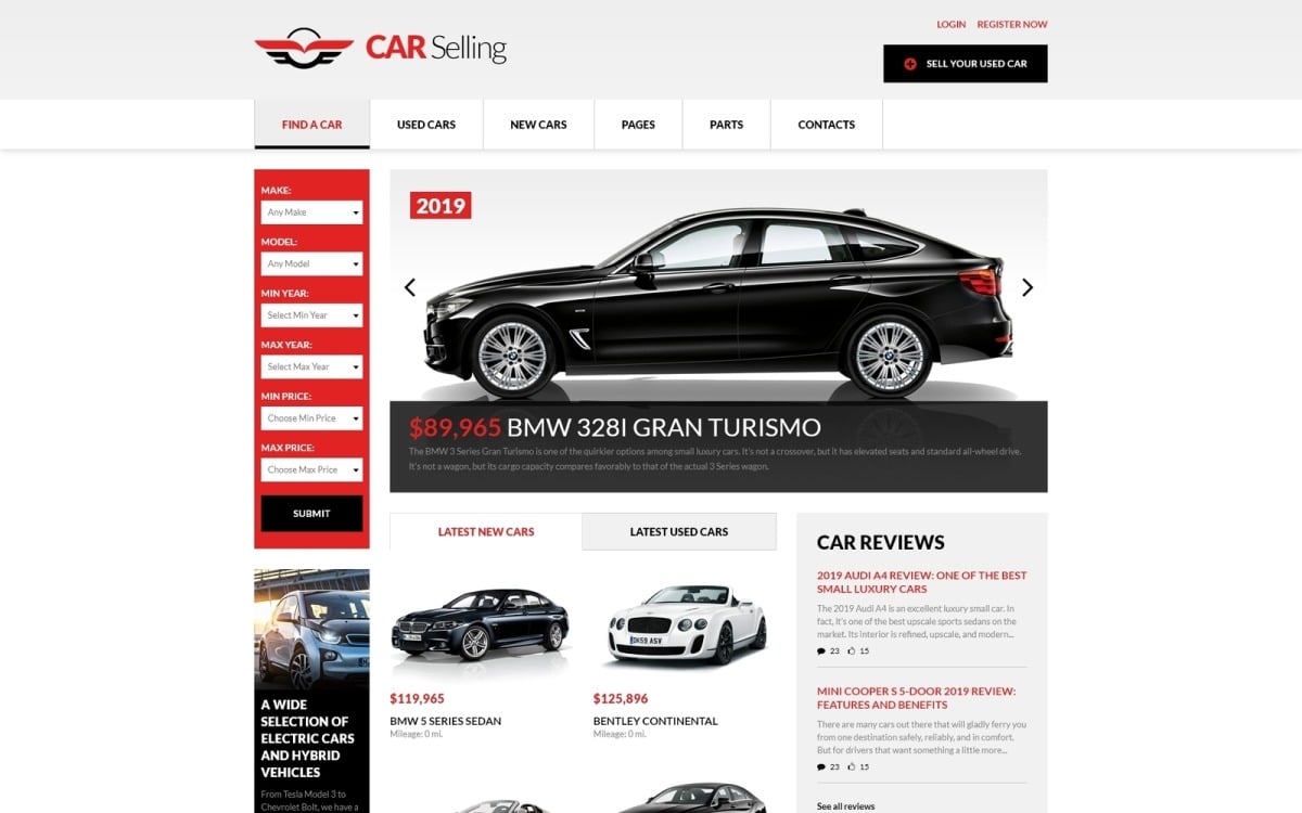 Como fazer um site de venda de carros online