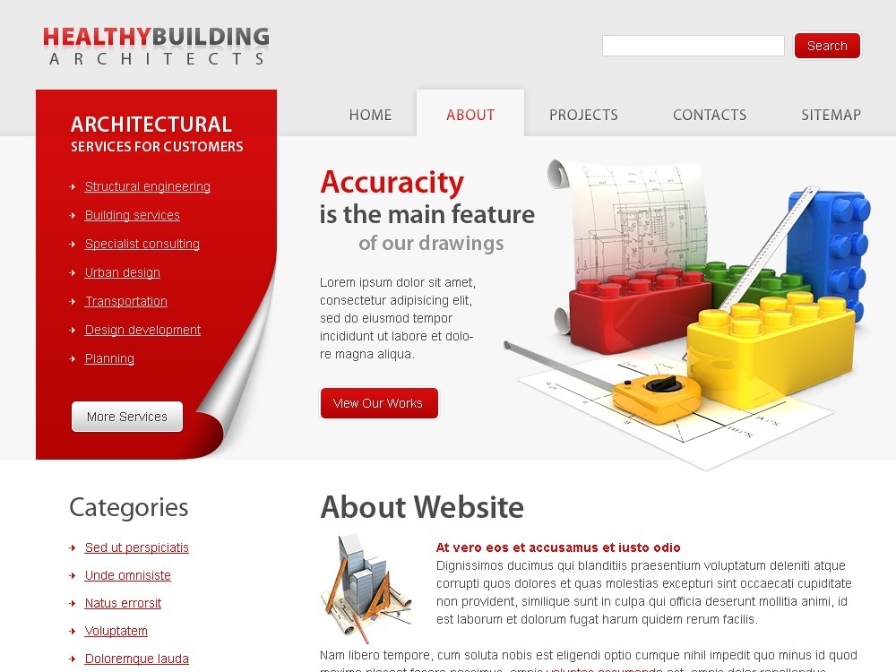 Free Architecture Website Template 51483 TemplateMonster