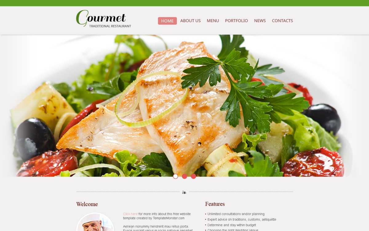 Free Website Template - Restaurant Website Template