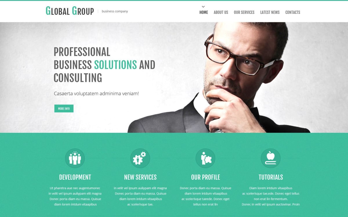 Business Services Responsive Website Template Free Download 