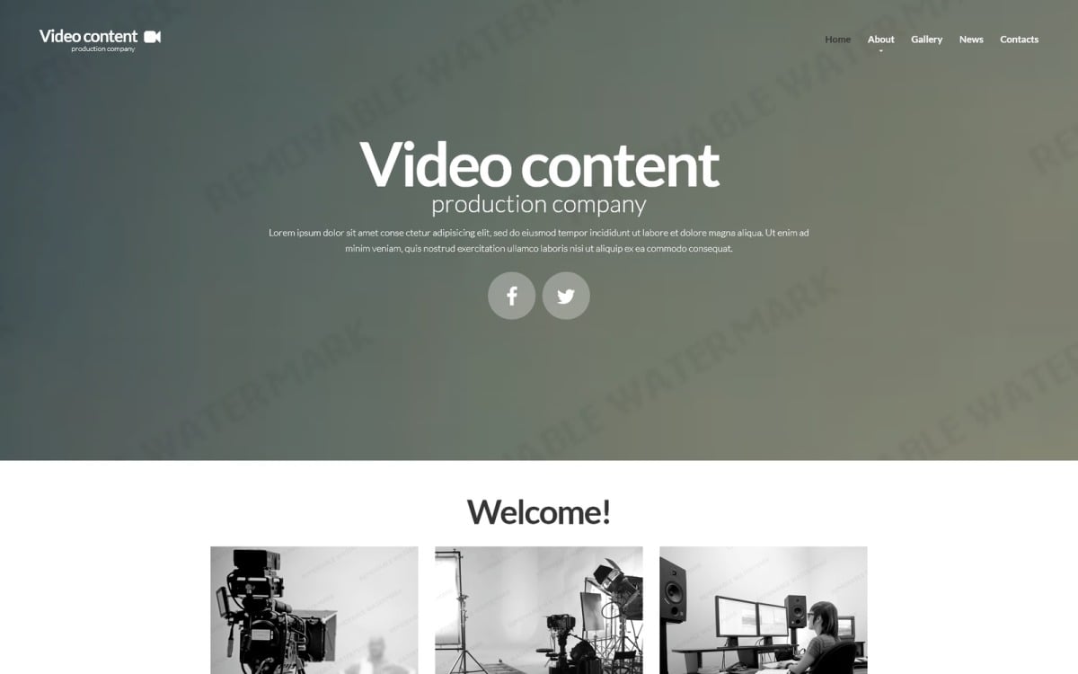 Video Games Website Template with Dark Background and Big Footer - MotoCMS