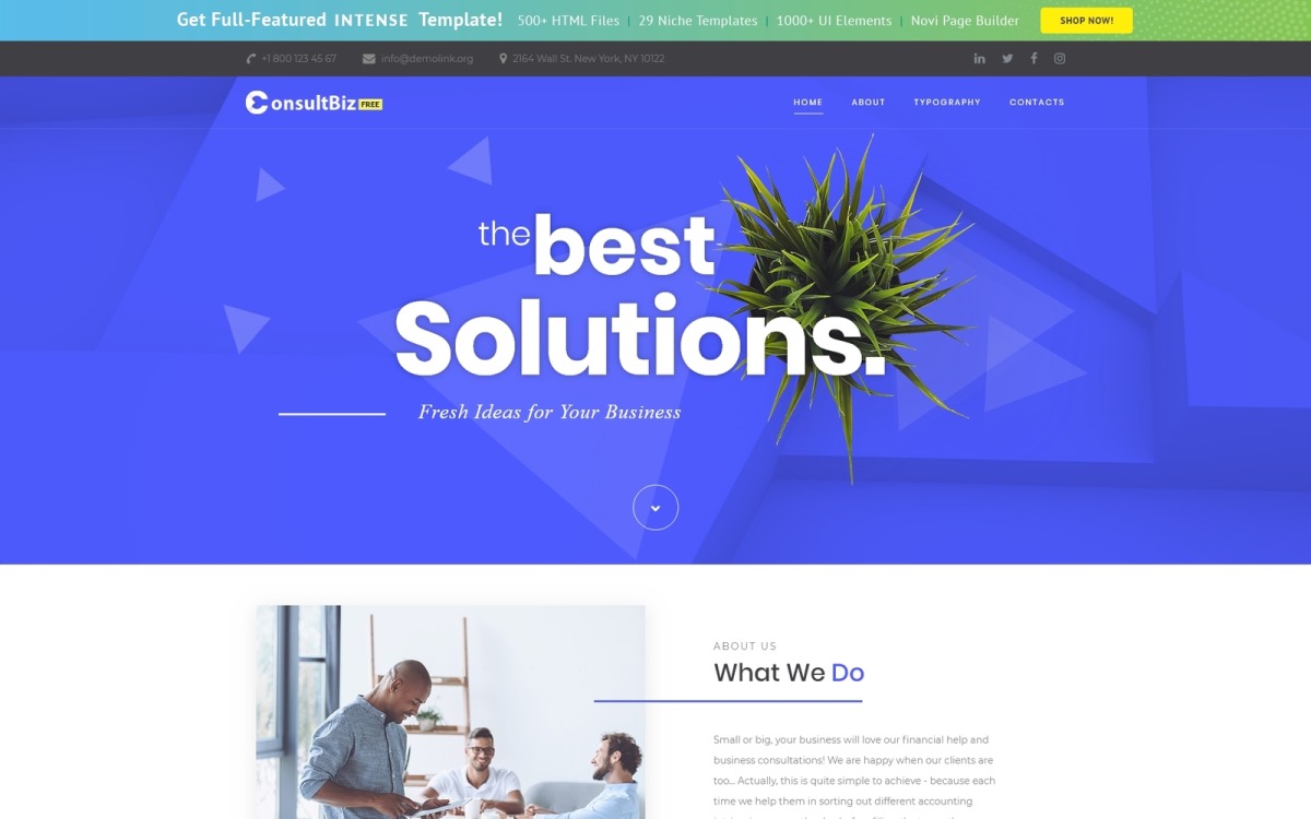 Kostenlose Responsive Corporate Template Website-Vorlage Within Bootstrap Templates For Business