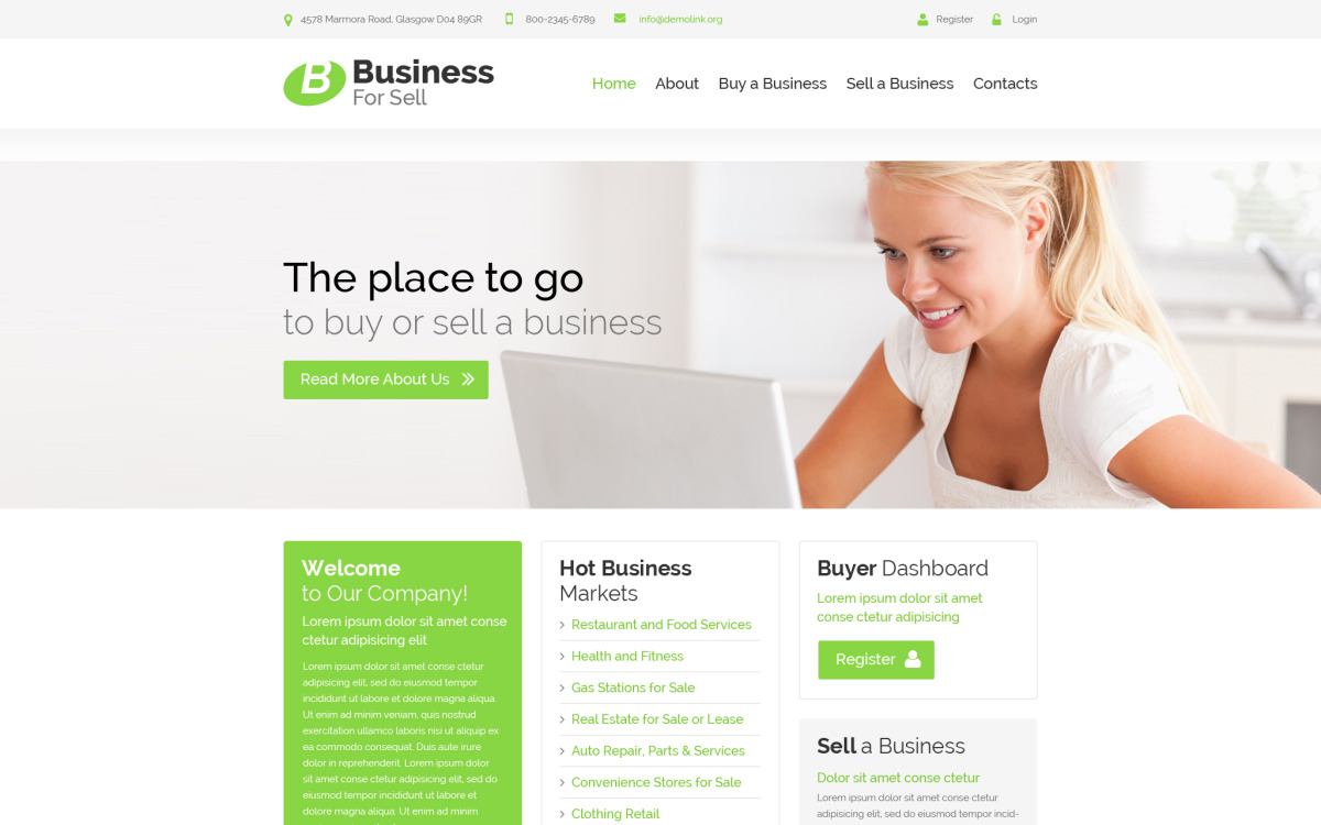 Business for Sell Website Template #52717 TemplateMonster