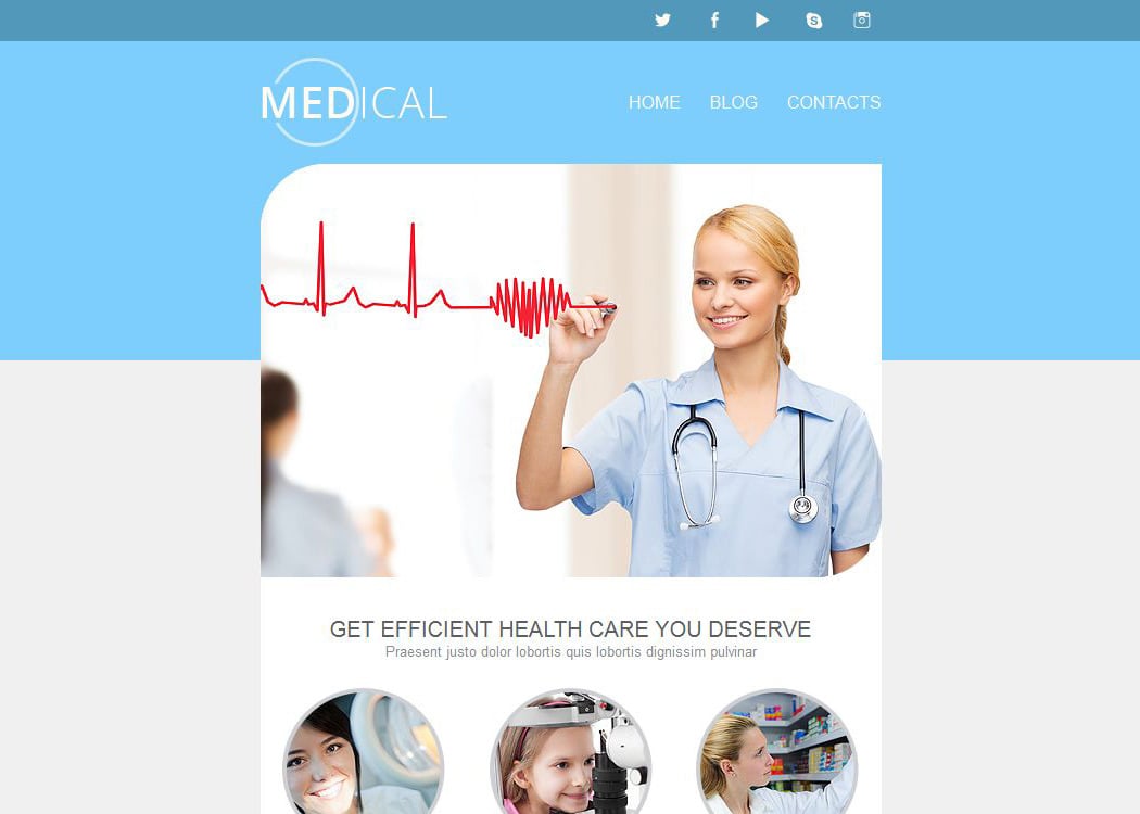 Medical Responsive Newsletter Template - TemplateMonster