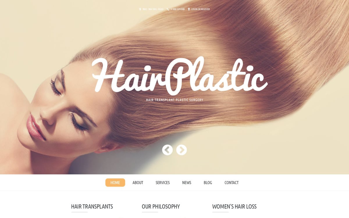Hair Transplantation WordPress Theme - TemplateMonster