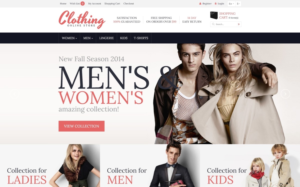 Men's Fashion Website Templates Online Shopping Websites For