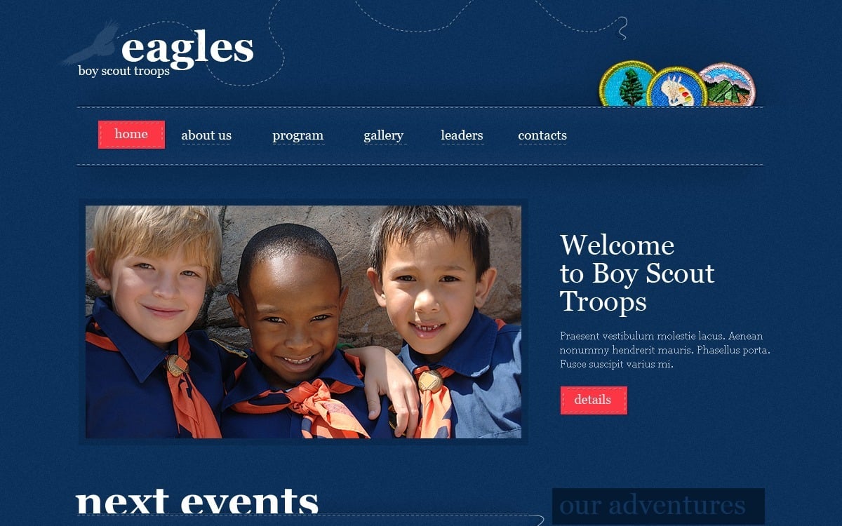 Boy Scout PSD Template 54102 TemplateMonster boy-scout-psd-template-54102-templatemonster