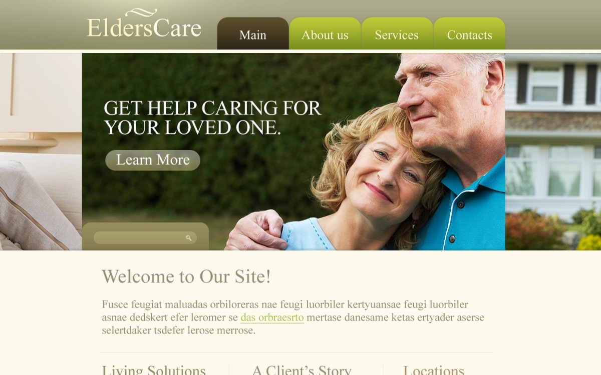 Elderly Care PSD Template #54461 - TemplateMonster