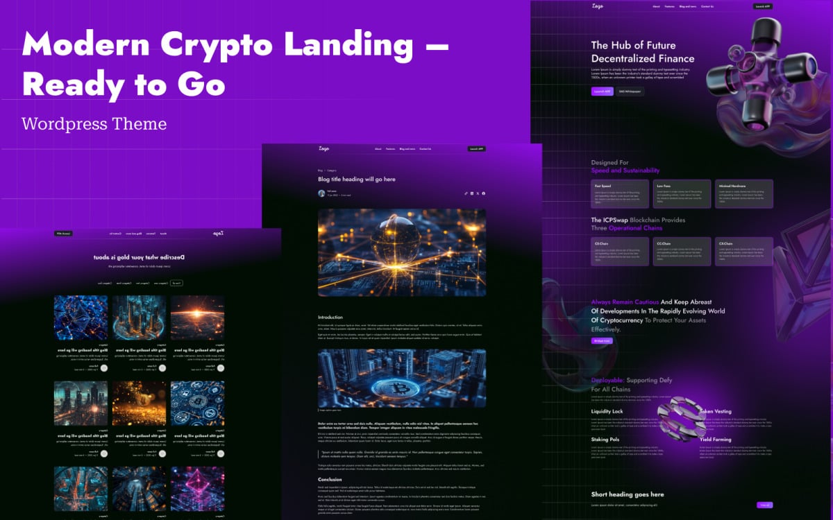 Crypto – WordPress Theme for Decentralized Finance