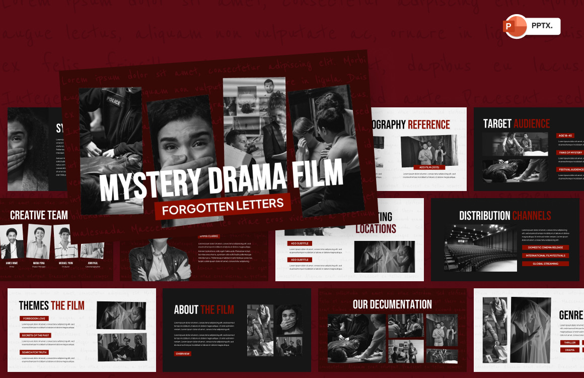Mystery Film Proposal PowerPoint #547815 TemplateMonster