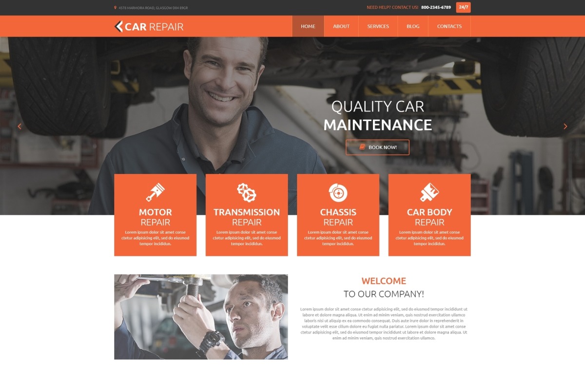 Car Repair Joomla Template #55179 - Templatemonster