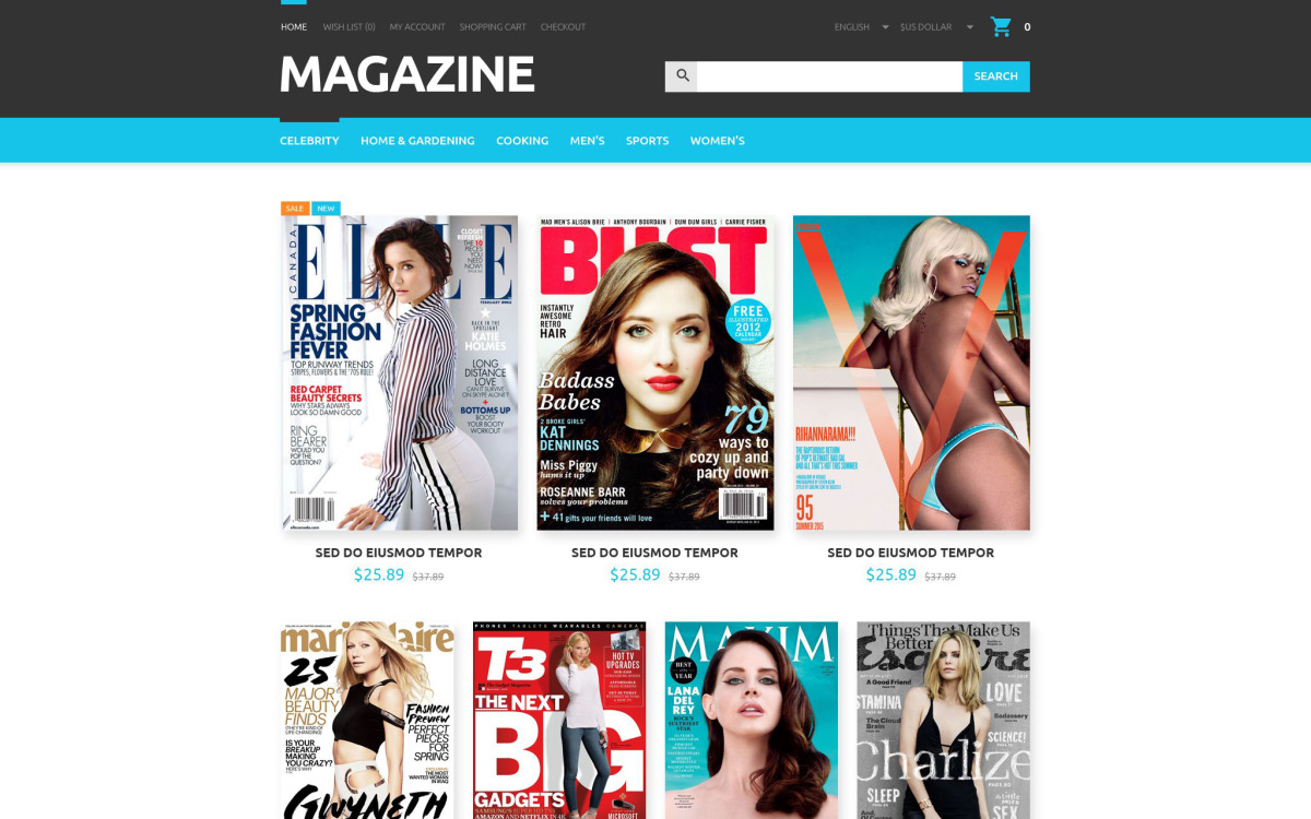 Magazines Store OpenCart Template — Download Template — TemplateCanyon