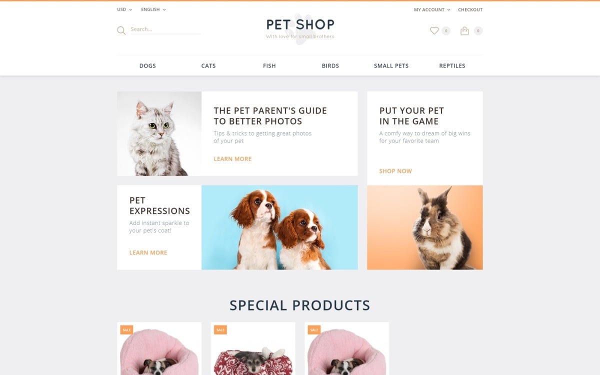 Pet Shop OpenCart Template #55687 - TemplateMonster