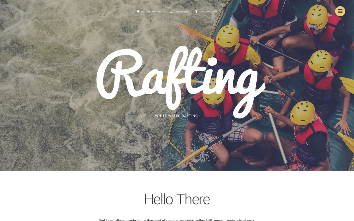 Rafting Trips site Template 55900 TemplateMonster