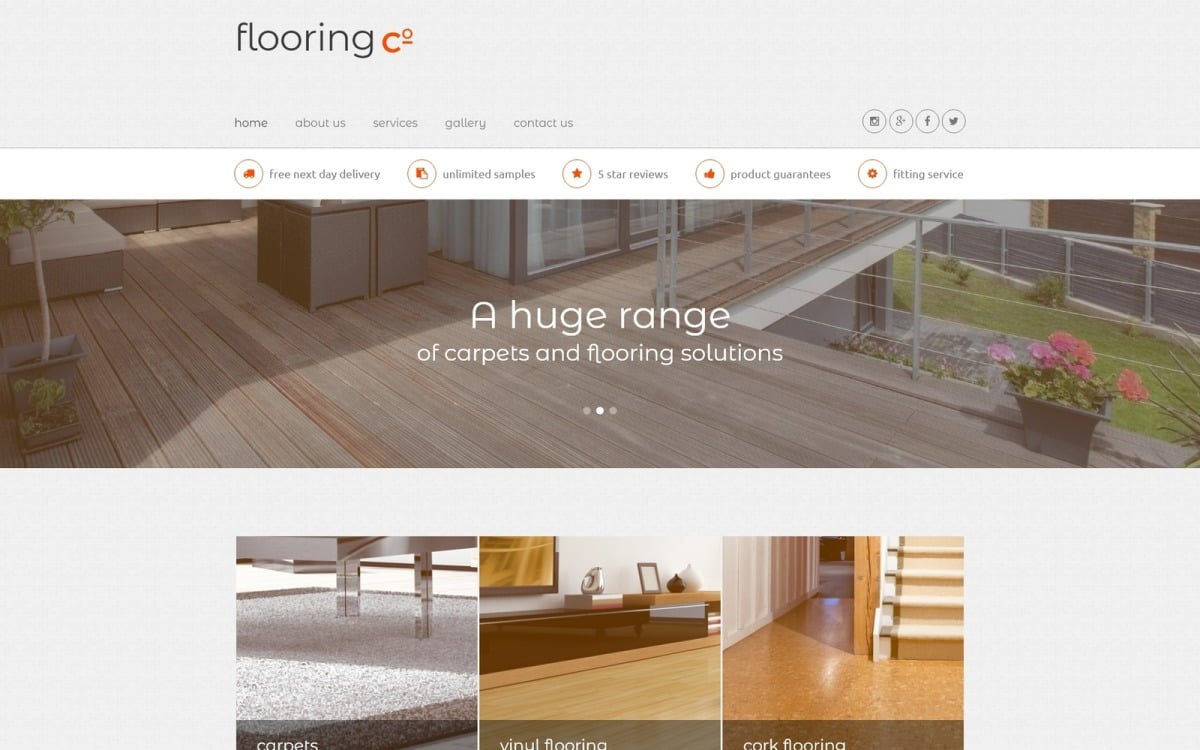 Flooring Co. Website Template 56096 TemplateMonster