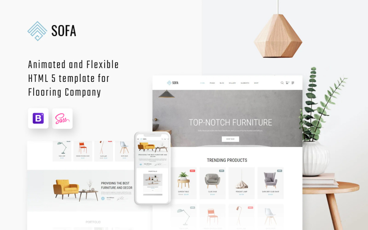 Sofa Modele De Site Web Html Multipage Pour Agence De Design D Interieur