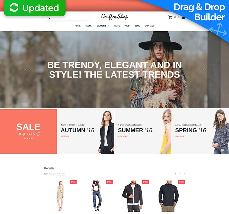 Dress Website Template for Online Clothing Store - MotoCMS