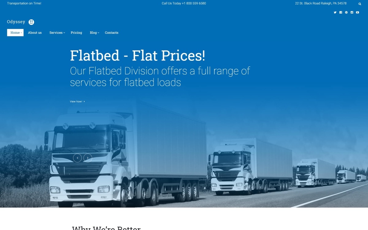 Logistic Cargo Trucking - Tema WordPress