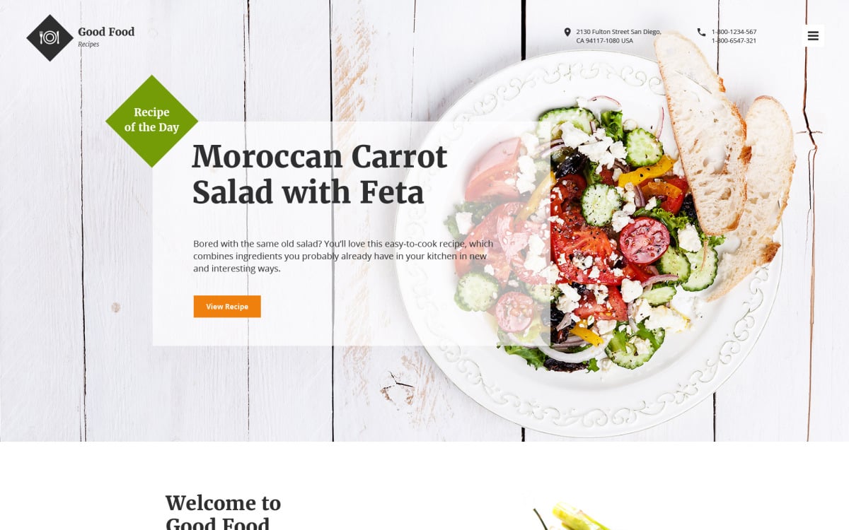 Good Food Website Template #61184 - TemplateMonster